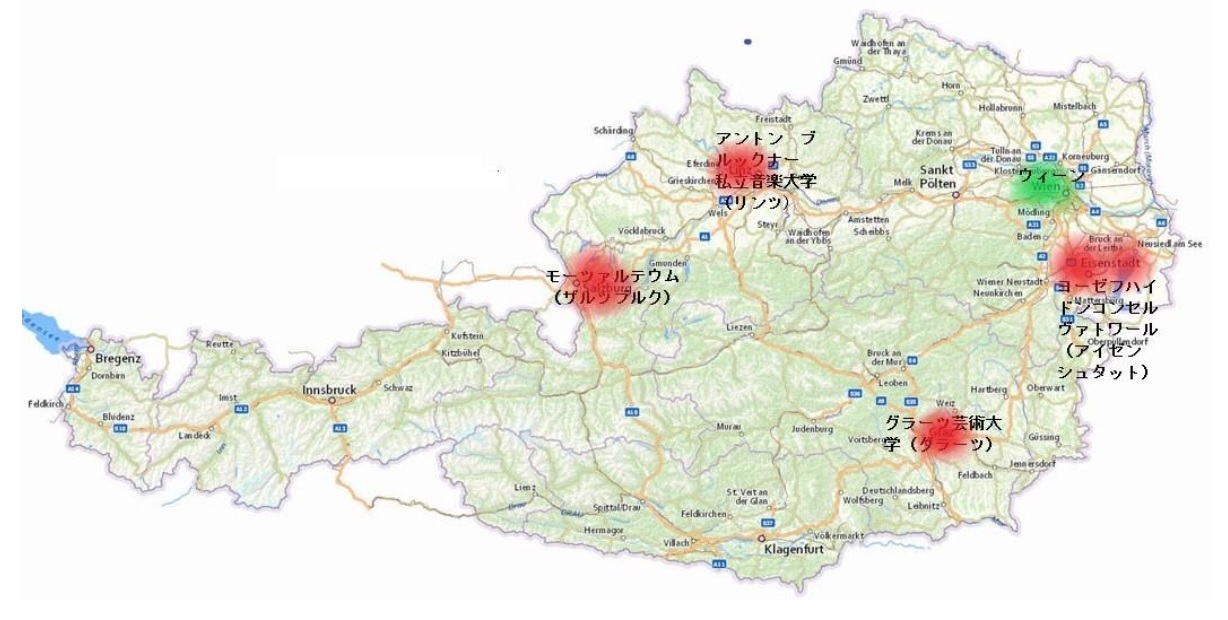 Map of Austrian Conservatory of Music